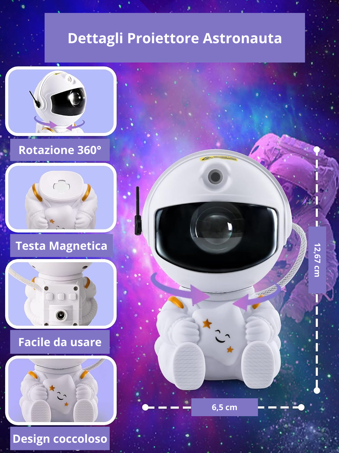 Proiettore stelle astronauta