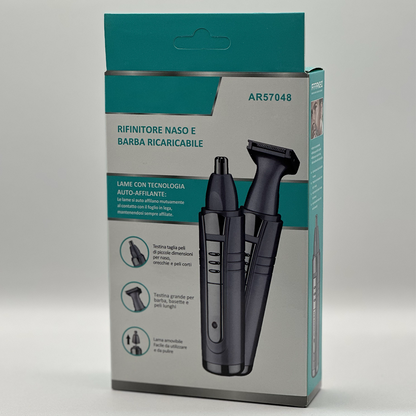 Rifinitore e taglia barba e peli ricaricabile